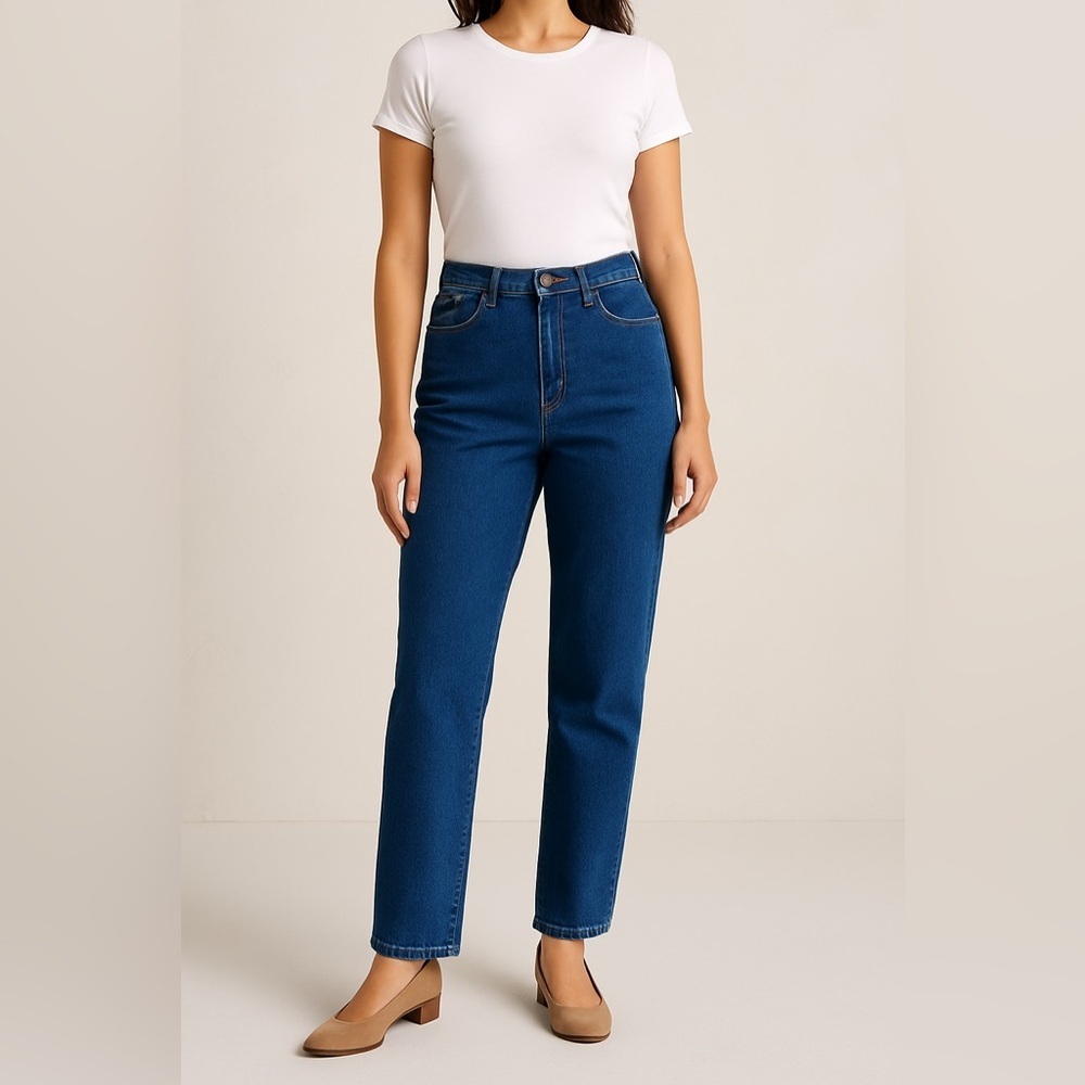 Riders by Lee Women’s Jeans 14M Blue High Rise Straight Leg Stretch Denim